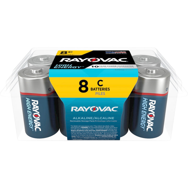 Image of Rayovac® Batteries,C High-Energy Premium,Alkaline,8/PK,Blue/Silver