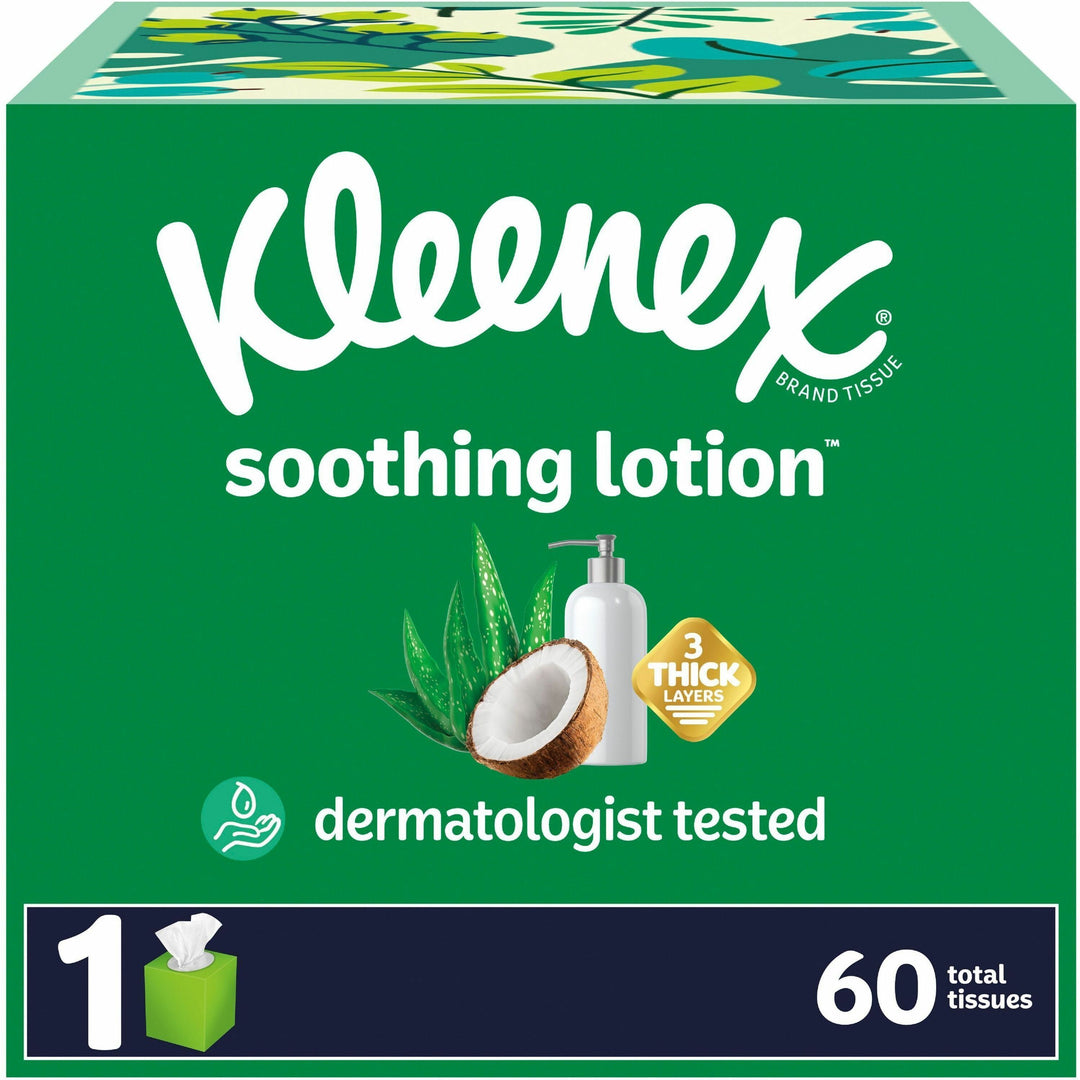 Image of Kimberly-Clark Professional Facial Tissue, Soothing Lotion, 3-ply, 60 Sht/Box,WE