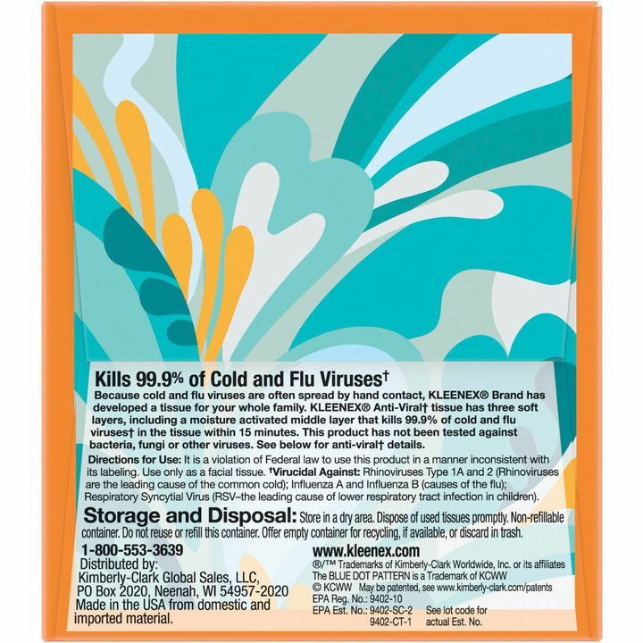 Image of Kimberly-Clark Professional Facial Tissues, Anti-Viral, 55 Tissues/Box, White