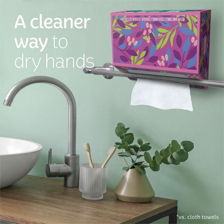Image of Kleenex 38586 Disposable Hand Towels, 1 Ply, 8" W x 9.10" Length, White, Paper/, 1 Box