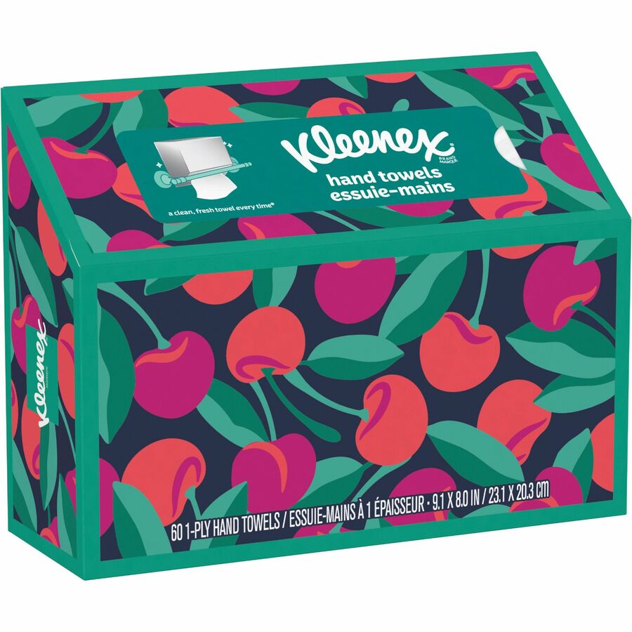 Image of Kleenex 38586 Disposable Hand Towels, 1 Ply, 8" W x 9.10" Length, White, Paper/, 1 Box
