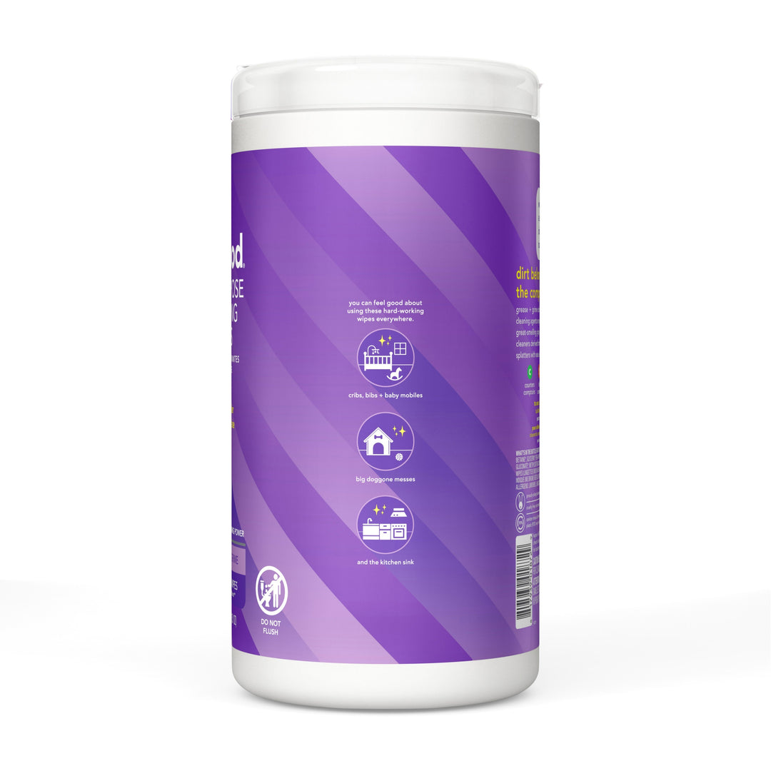 Image of Method® Wipes,Cleaning,Plant-based,French Lavender,70/Tub,White