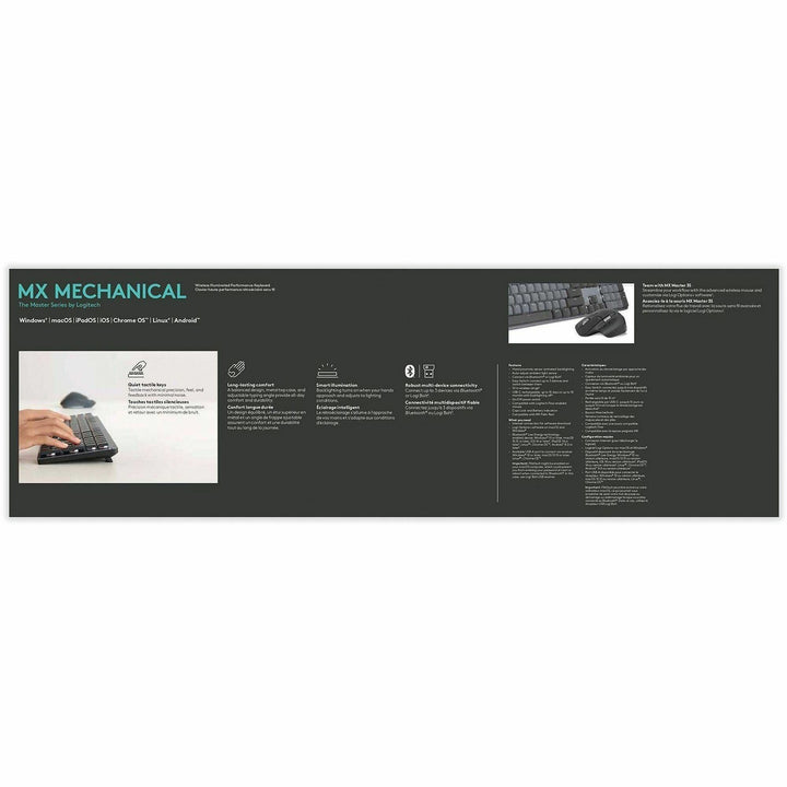Image of Logitech® MX Mechanical Wireless Illuminated Performance Keyboard, Graphite