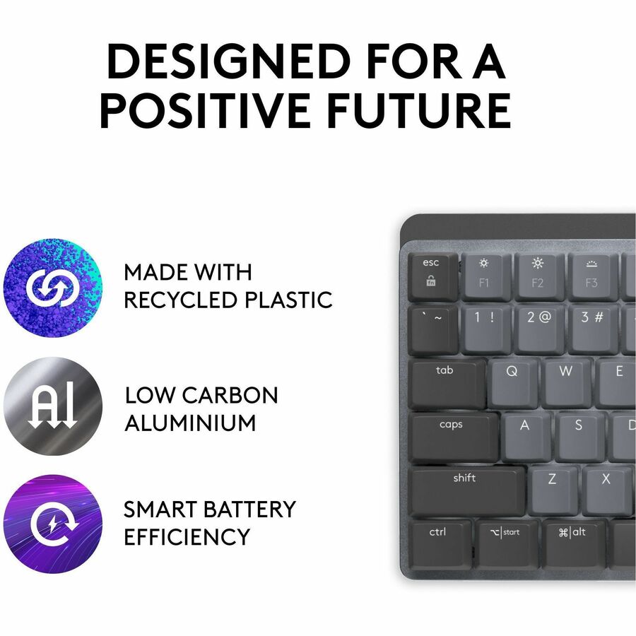 Image of Logitech® MX Mechanical Wireless Illuminated Performance Keyboard, Graphite