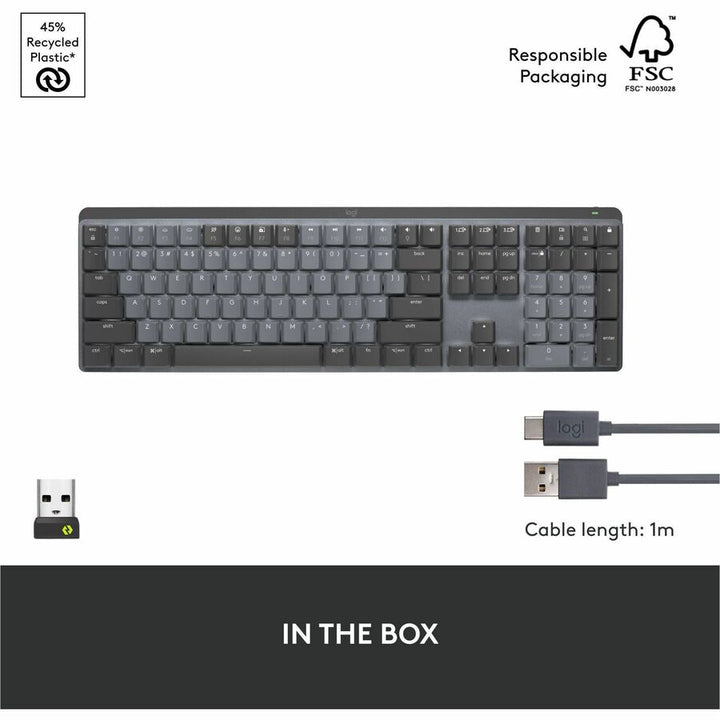 Image of Logitech® MX Mechanical Wireless Illuminated Performance Keyboard, Graphite