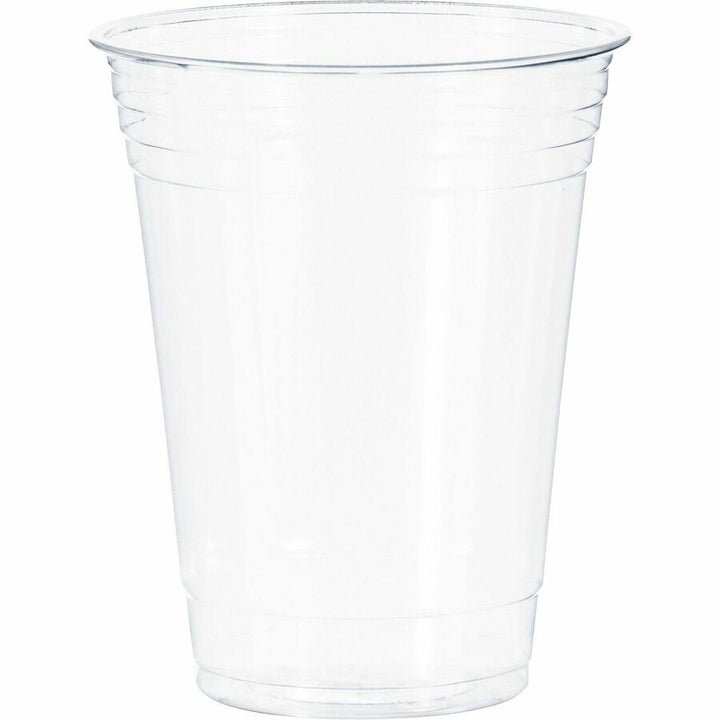 Image of Solo TP16DCT Ultra Clear 16 oz Practical-Fill Cold Cups, 16 fl oz, Clear, Polyethylene Terephthalate (PET), Cold Drink, 50/Pack, 20 / Carton