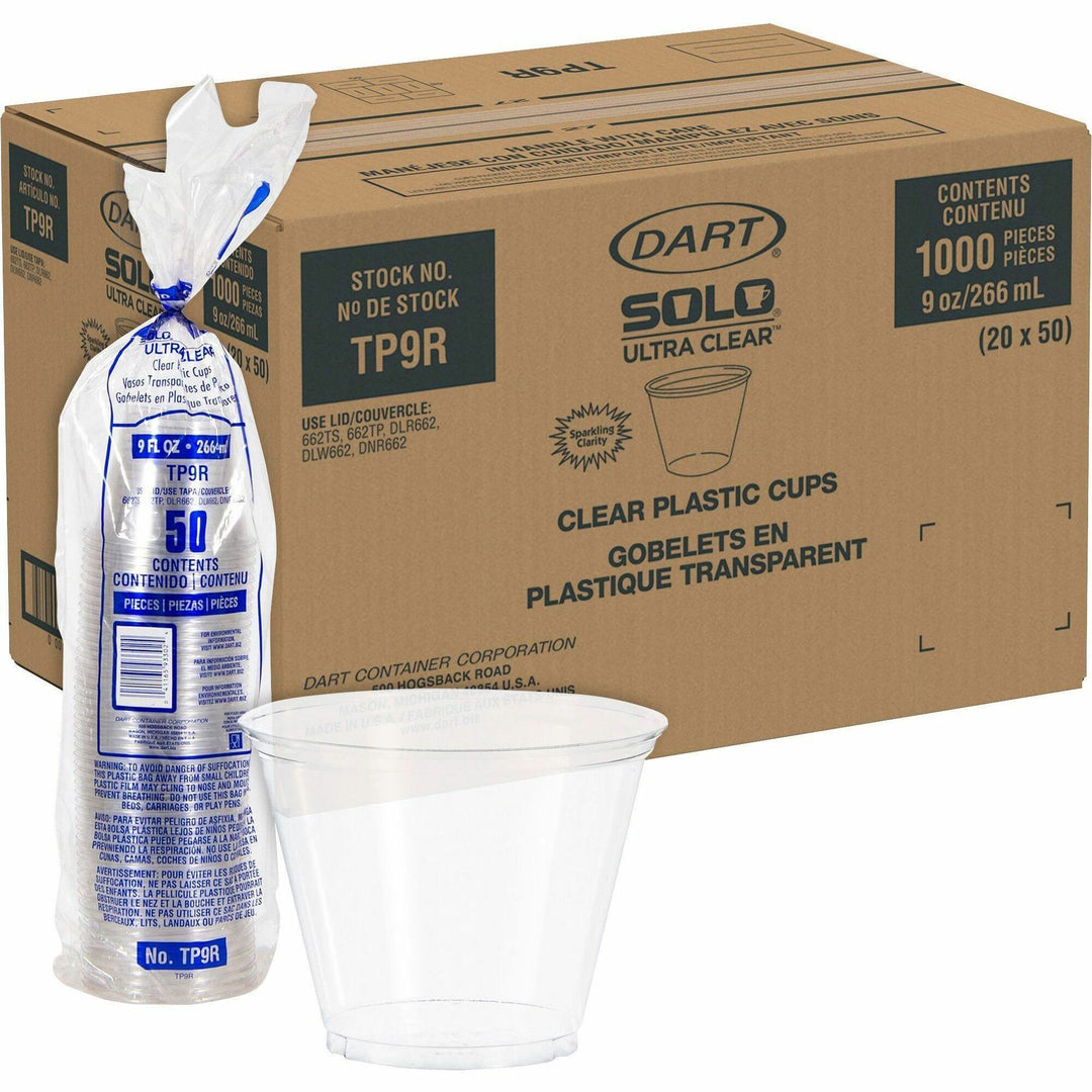 Image of SOLO® Squat Cups, 9oz, 50/PK, 20PK/CT, Ultra-Clear