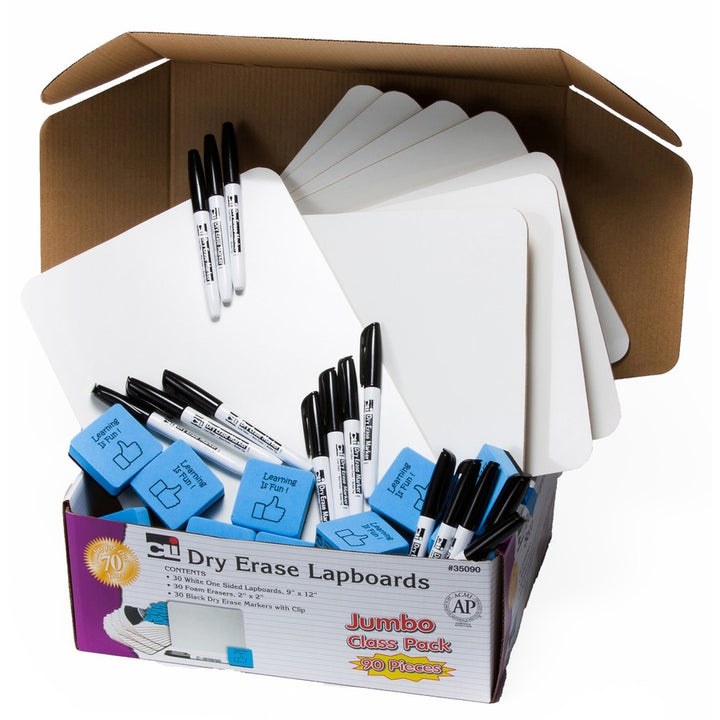 Image of Charles Leonard® Lapboard,Dry-Erase,w/Markers/Erasers,30/Set,WE