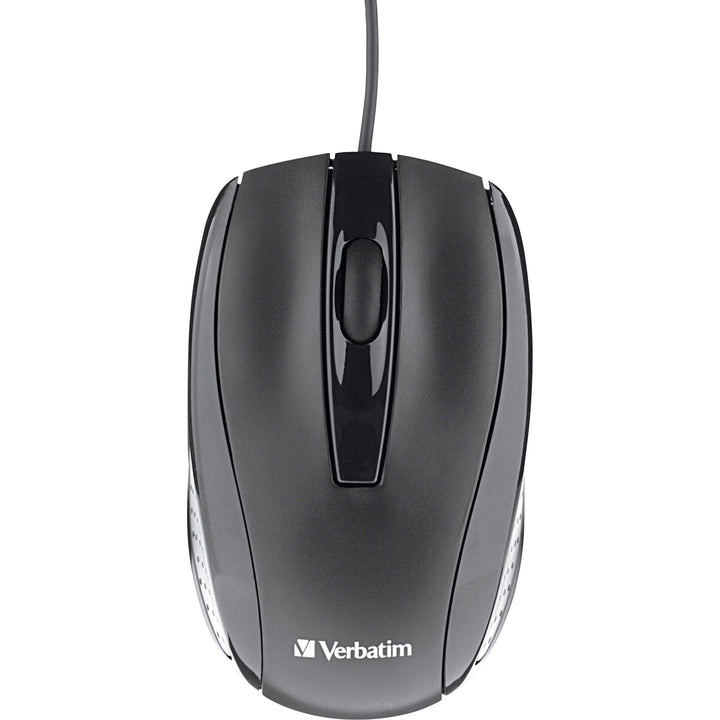 Image of Verbatim® Optical Mouse, Corded, PC/Mac/Linux,Chrome, BK