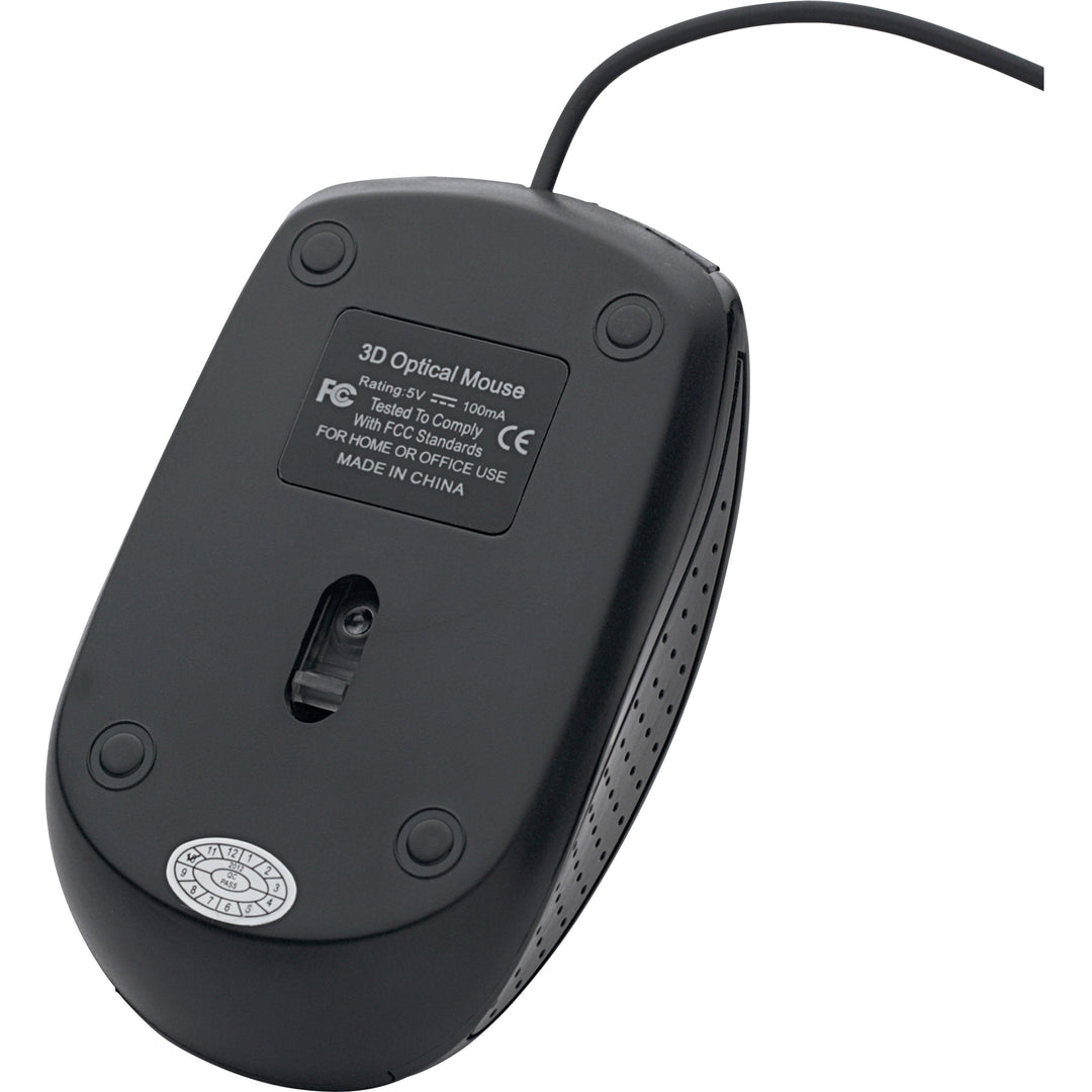 Image of Verbatim® Optical Mouse, Corded, PC/Mac/Linux,Chrome, BK