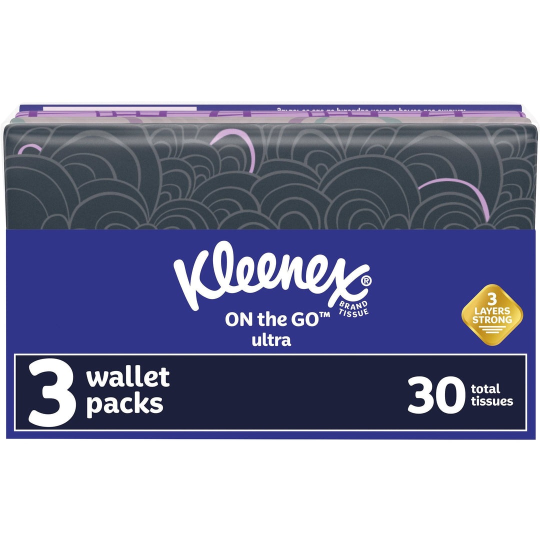 Image of Kleenex trusted care 35533 On-the-Go Slim Wallet Pack, 30 Facial Tissue-Count, 3 Ply, White, 3 / Pack