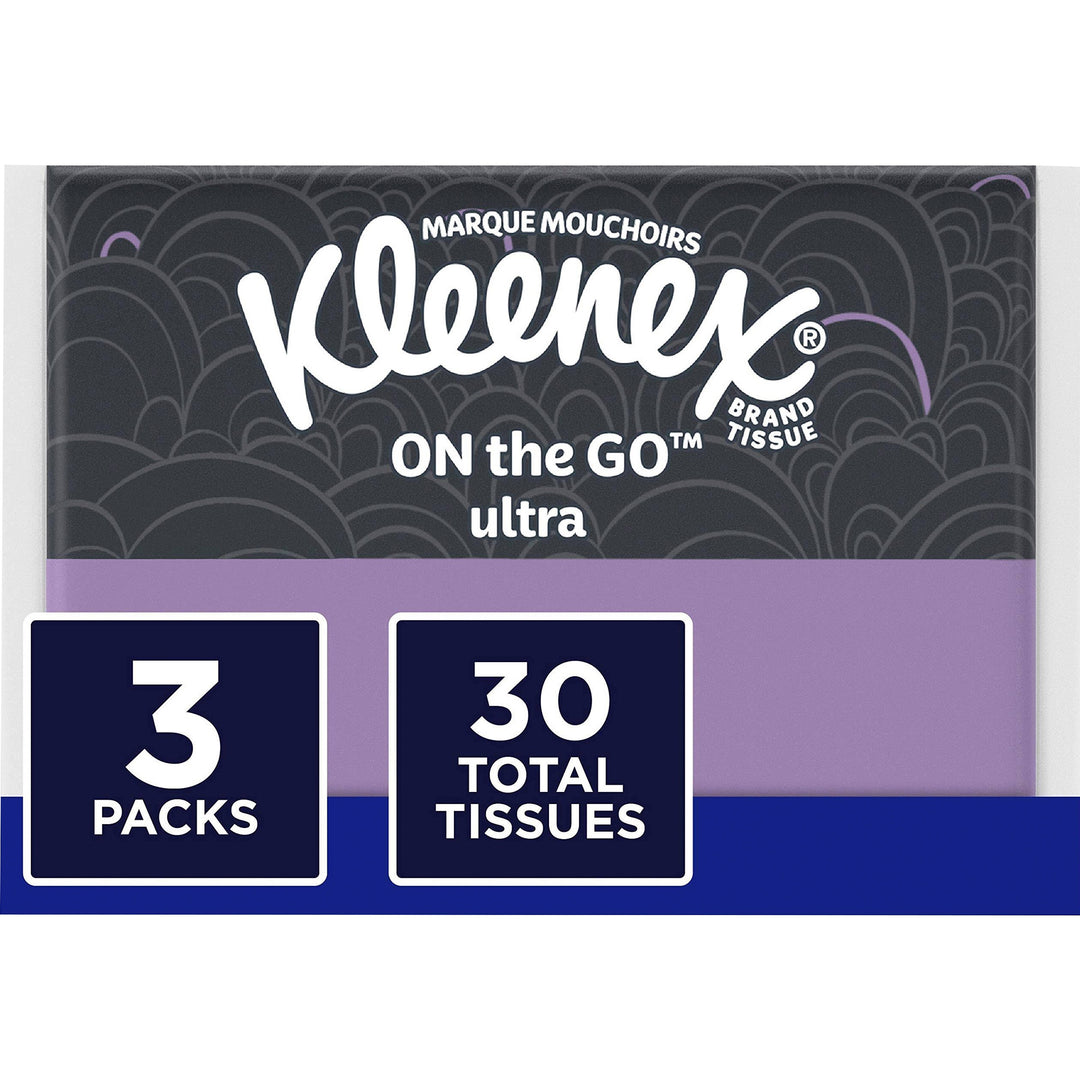 Image of Kleenex trusted care 35533 On-the-Go Slim Wallet Pack, 30 Facial Tissue-Count, 3 Ply, White, 3 / Pack