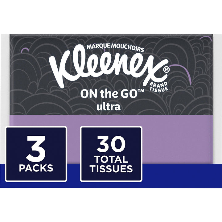 Image of Kleenex trusted care 35533 On-the-Go Slim Wallet Pack, 30 Facial Tissue-Count, 3 Ply, White, 3 / Pack