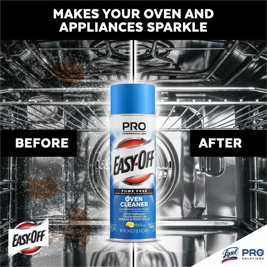 Image of Professional Easy-Off 85260 Fume Free Over Cleaner, 24 oz (1.50 lb), Lemon Scent, Fume-free, White, 1 Each