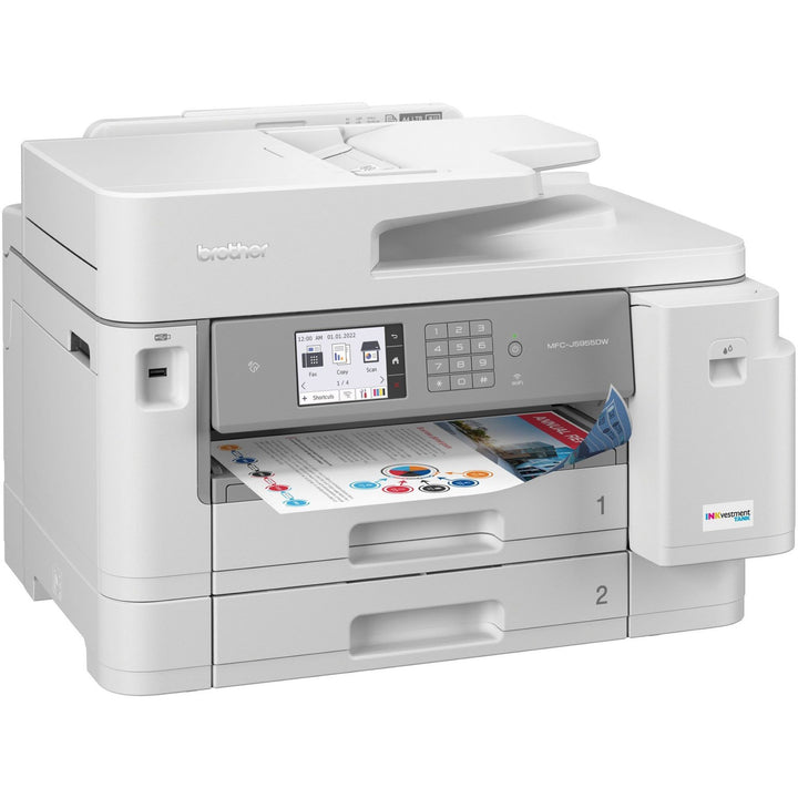 Image of Brother Printer,Scan/Copy/Fax,30ppm,21-1/2"x17-2/10"x14-8/10",WE