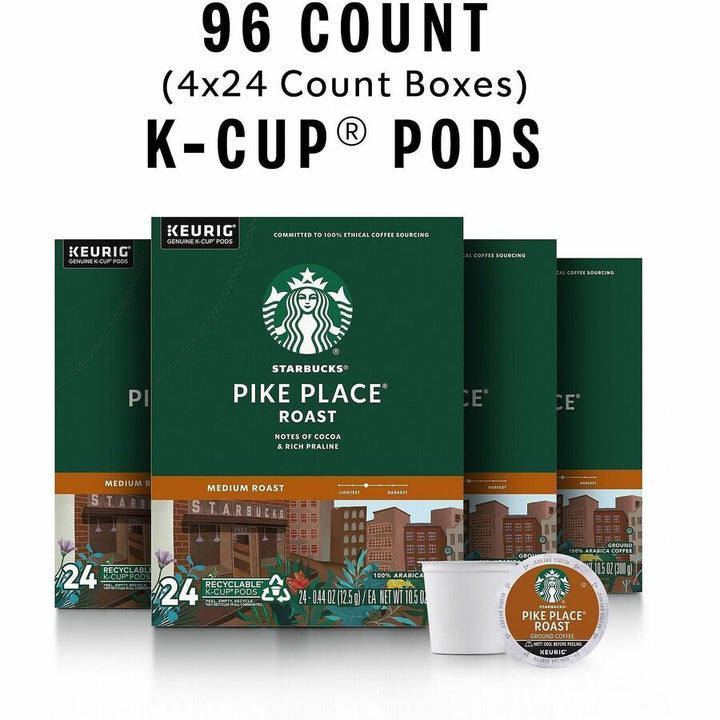 Image of Starbucks® Coffee,Pike Place,K-Cup,24/BX,4BX/CT