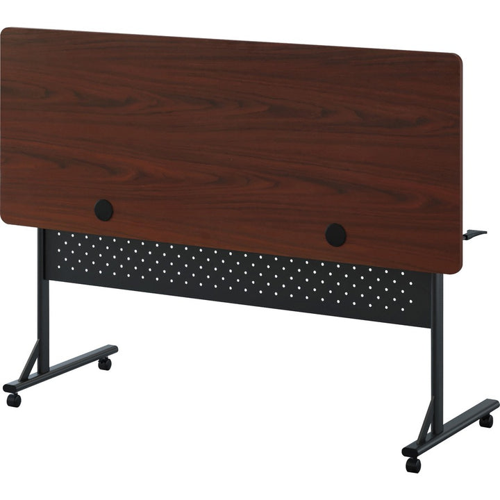 Image of Lorell Table,Flip/Nesting,w/Modesty Panel,60"x24"x29-1/2",Mahogany