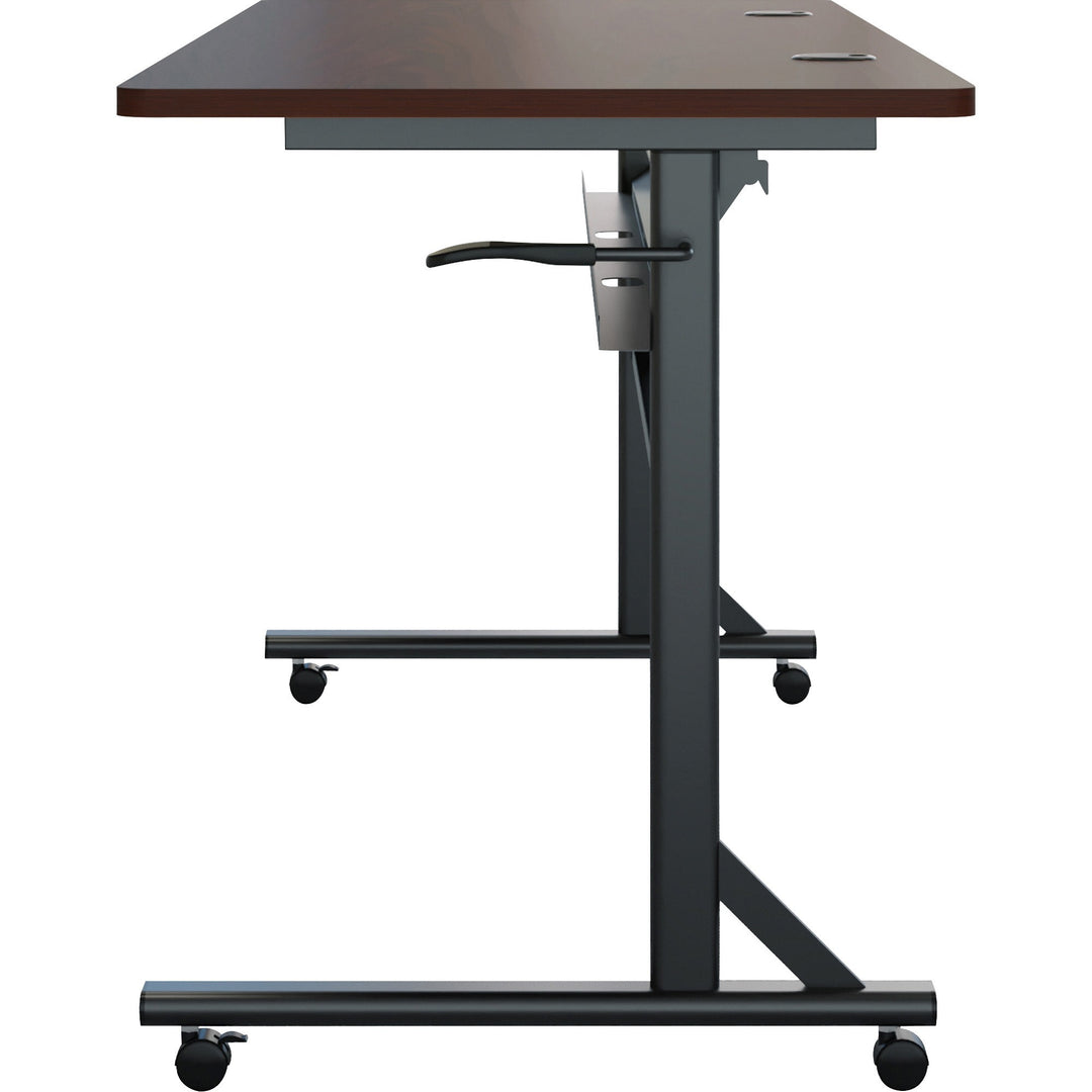 Image of Lorell Table,Flip/Nesting,w/Modesty Panel,60"x24"x29-1/2",Mahogany