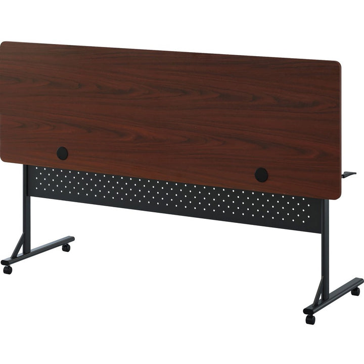 Image of Lorell Table,Flip/Nesting,w/Modesty Panel,72"x24"x29-1/2",Mahogany
