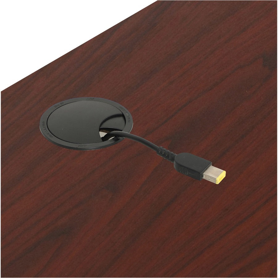 Image of Lorell Table,Flip/Nesting,w/Modesty Panel,72"x24"x29-1/2",Mahogany