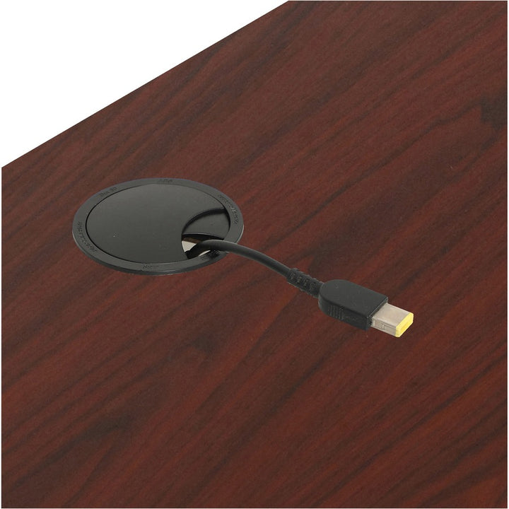 Image of Lorell Table,Flip/Nesting,w/Modesty Panel,72"x24"x29-1/2",Mahogany