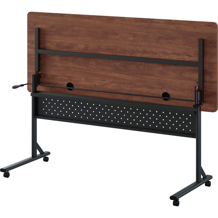 Image of Lorell Table,Flip/Nesting,w/Modesty Panel,60"x24"x29-1/2",Cherry