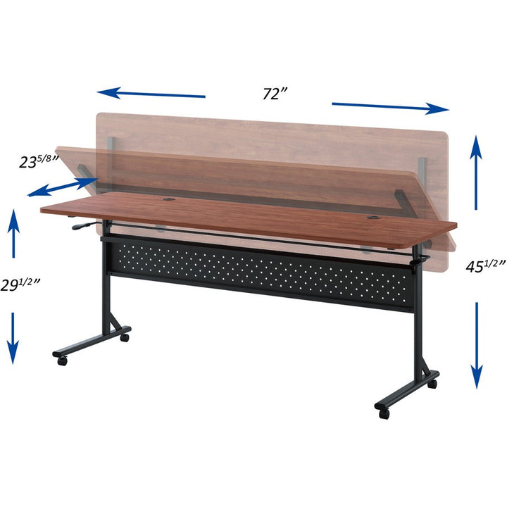 Image of Lorell Table,Flip/Nesting,w/Modesty Panel,72"x24"x29-1/2",Cherry