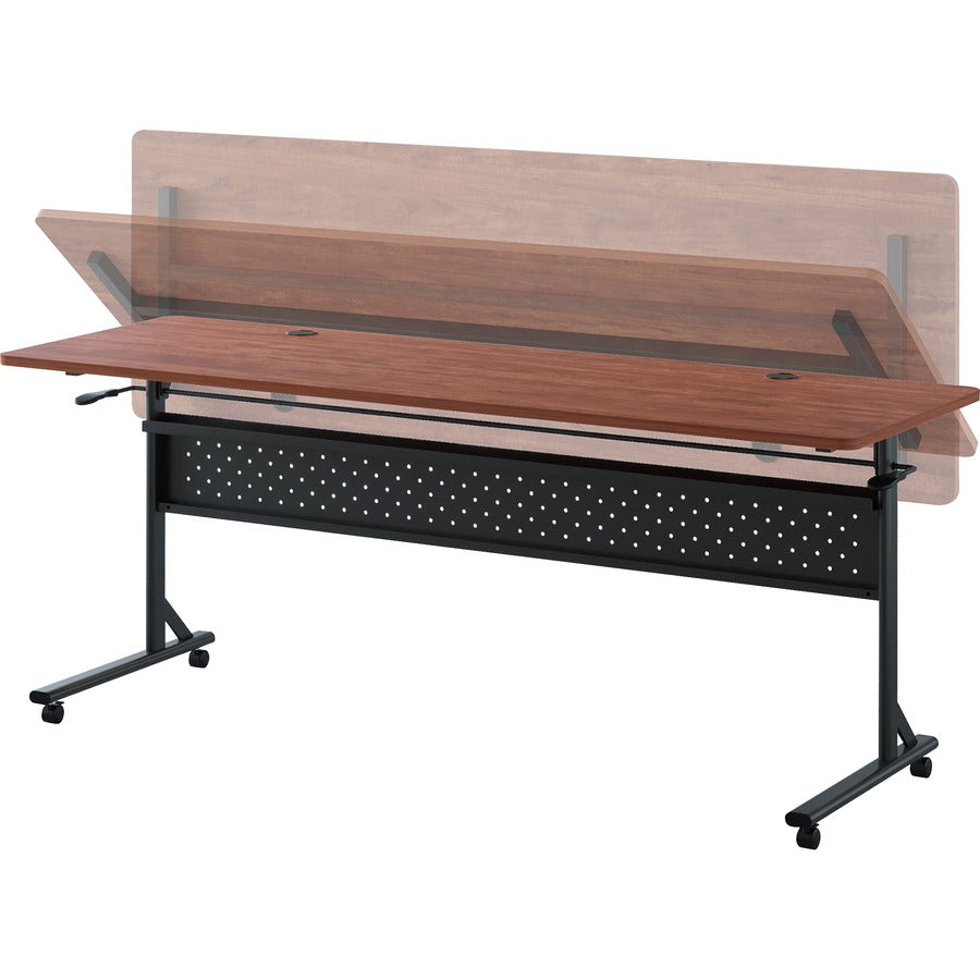Image of Lorell Table,Flip/Nesting,w/Modesty Panel,72"x24"x29-1/2",Cherry