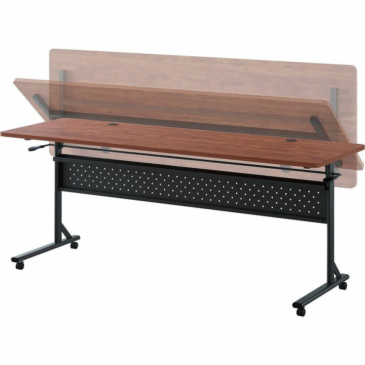 Image of Lorell Table,Flip/Nesting,w/Modesty Panel,72"x24"x29-1/2",Cherry