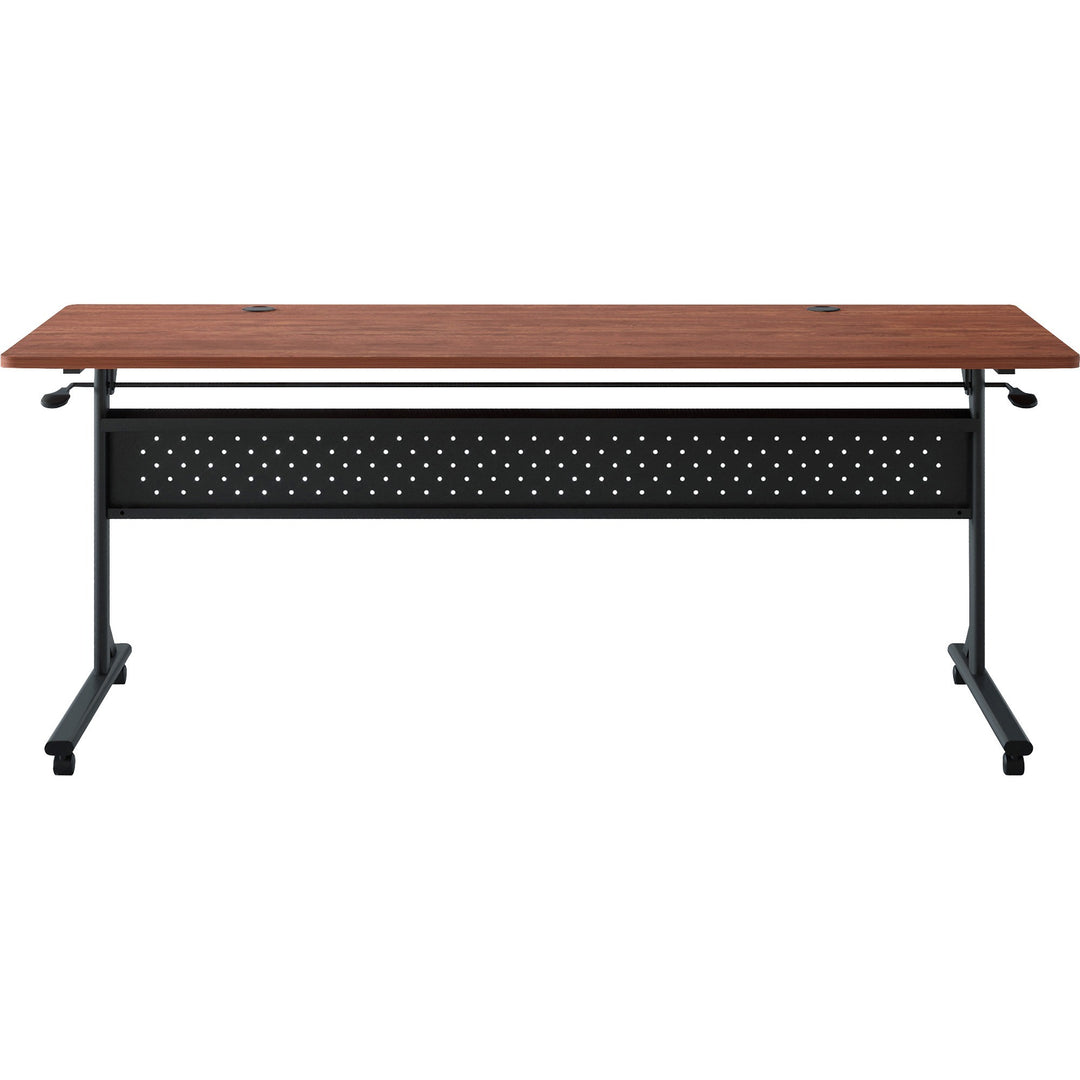 Image of Lorell Table,Flip/Nesting,w/Modesty Panel,72"x24"x29-1/2",Cherry