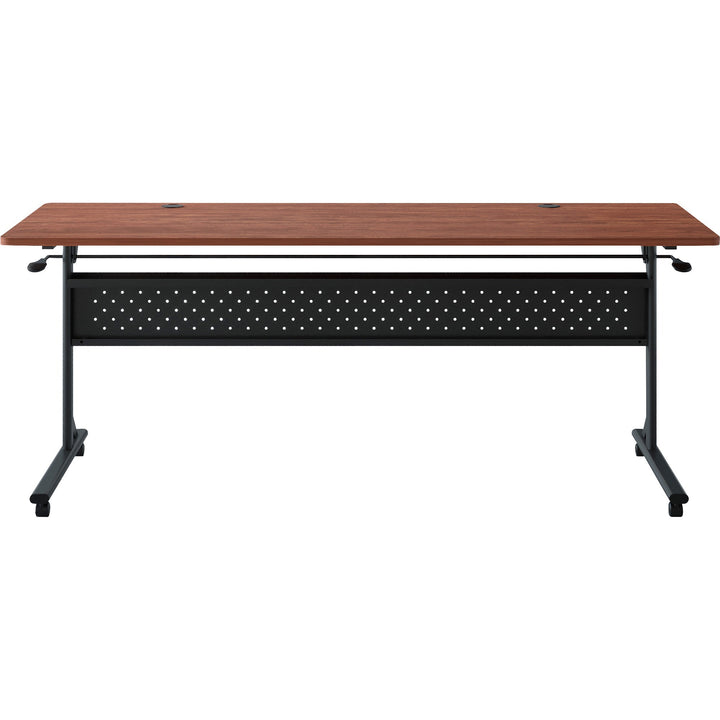 Image of Lorell Table,Flip/Nesting,w/Modesty Panel,72"x24"x29-1/2",Cherry