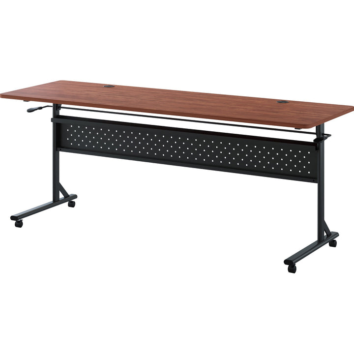 Image of Lorell Table,Flip/Nesting,w/Modesty Panel,72"x24"x29-1/2",Cherry