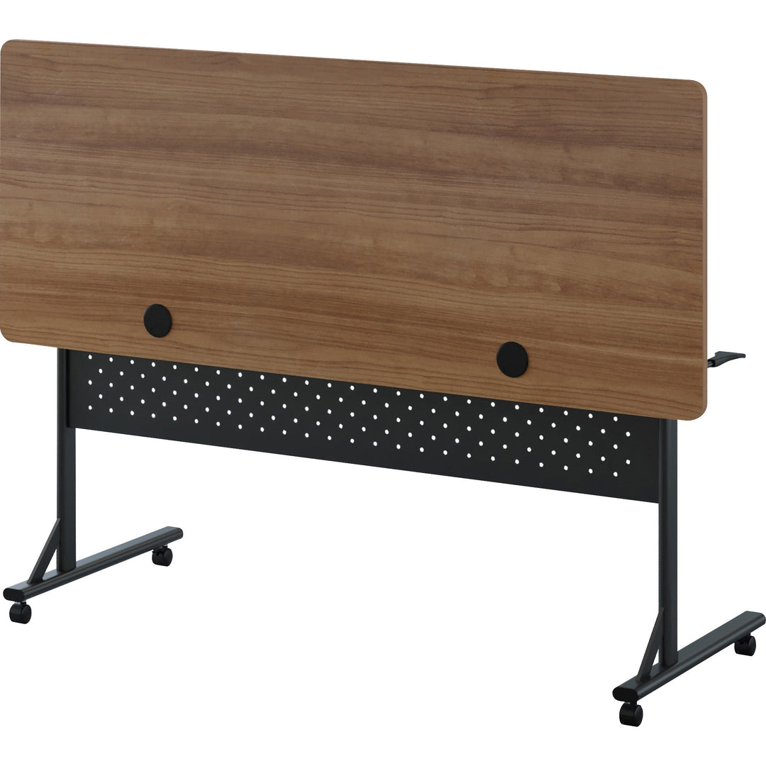 Image of Lorell Table,Flip/Nesting,w/Modesty Panel,60"x24"x29-1/2",Walnut