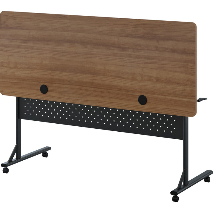 Image of Lorell Table,Flip/Nesting,w/Modesty Panel,60"x24"x29-1/2",Walnut