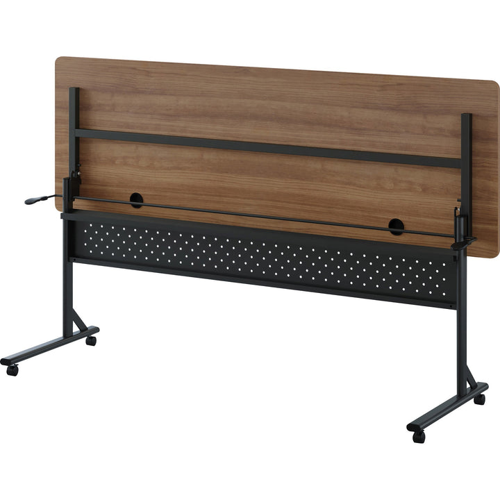 Image of Lorell Table,Flip/Nesting,w/Modesty Panel,72"x24"x29-1/2",Walnut