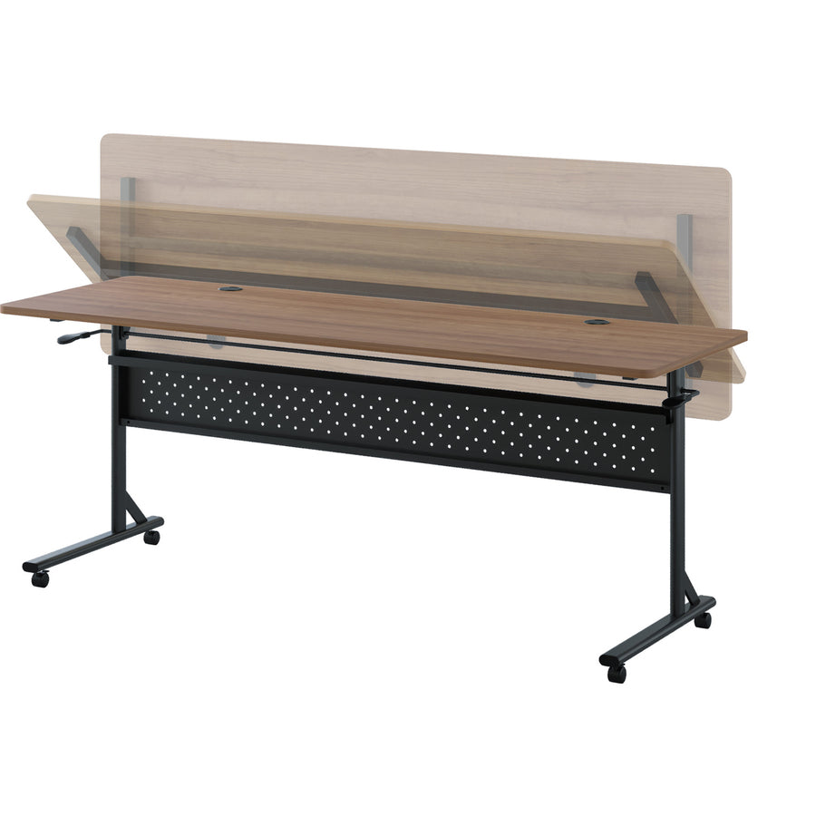 Image of Lorell Table,Flip/Nesting,w/Modesty Panel,72"x24"x29-1/2",Walnut