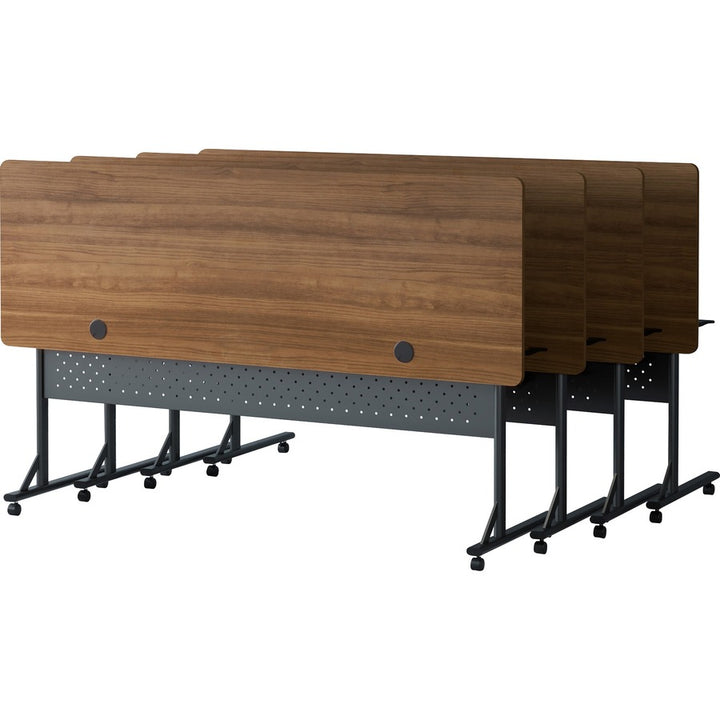 Image of Lorell Table,Flip/Nesting,w/Modesty Panel,72"x24"x29-1/2",Walnut