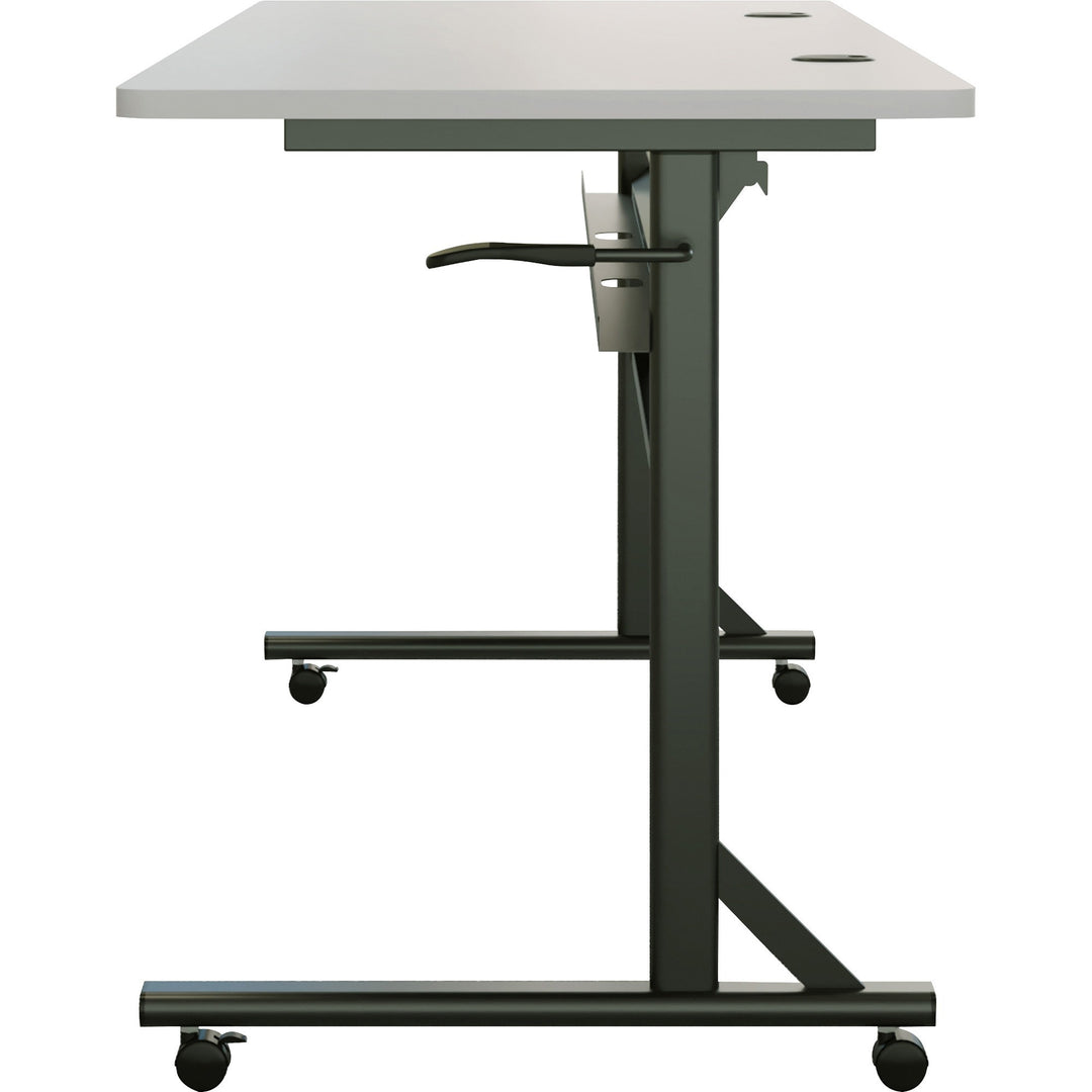 Image of Lorell Table,Flip/Nesting,w/Modesty Panel,60"x24"x29-1/2",Gray