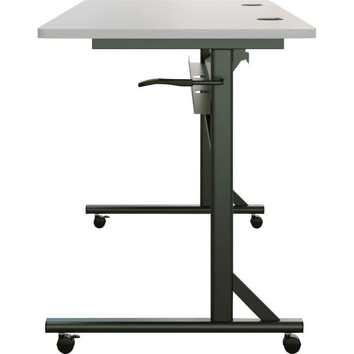 Image of Lorell Table,Flip/Nesting,w/Modesty Panel,60"x24"x29-1/2",Gray