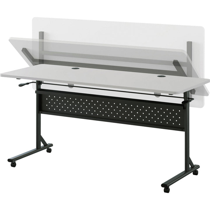 Image of Lorell Table,Flip/Nesting,w/Modesty Panel,60"x24"x29-1/2",Gray
