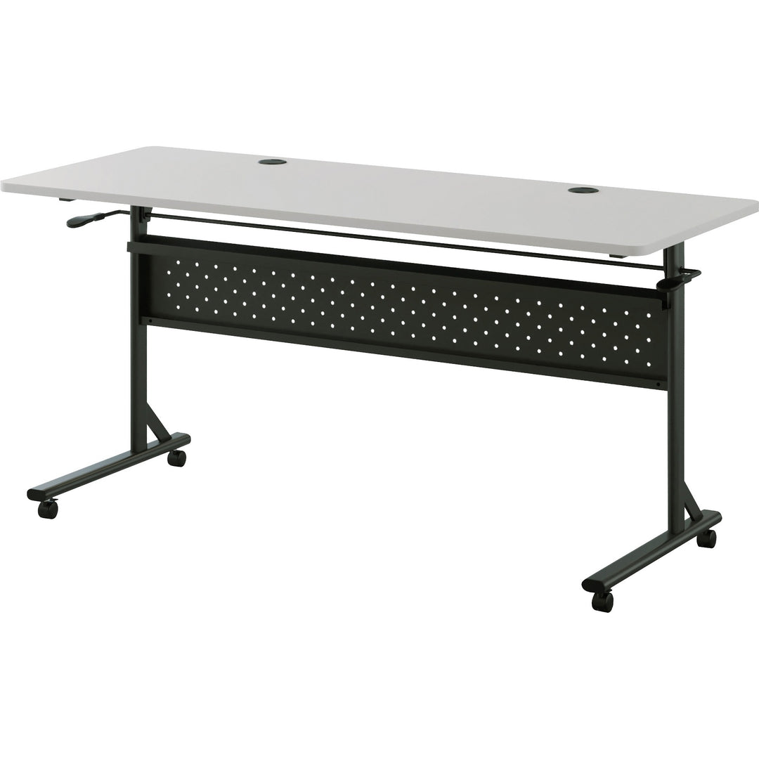 Image of Lorell Table,Flip/Nesting,w/Modesty Panel,60"x24"x29-1/2",Gray
