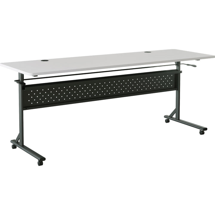 Image of Lorell Table,Flip/Nesting,w/Modesty Panel,72"x24"x29-1/2",Gray