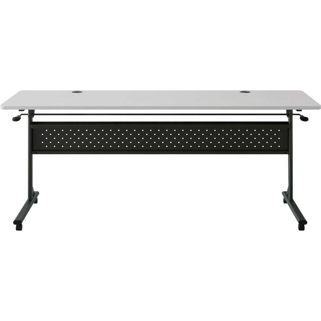 Image of Lorell Table,Flip/Nesting,w/Modesty Panel,72"x24"x29-1/2",Gray