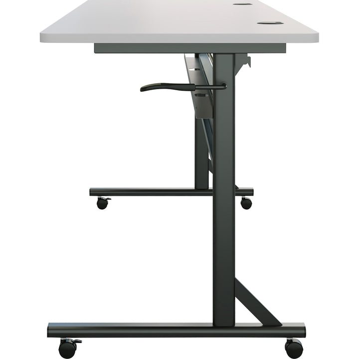 Image of Lorell Table,Flip/Nesting,w/Modesty Panel,72"x24"x29-1/2",Gray
