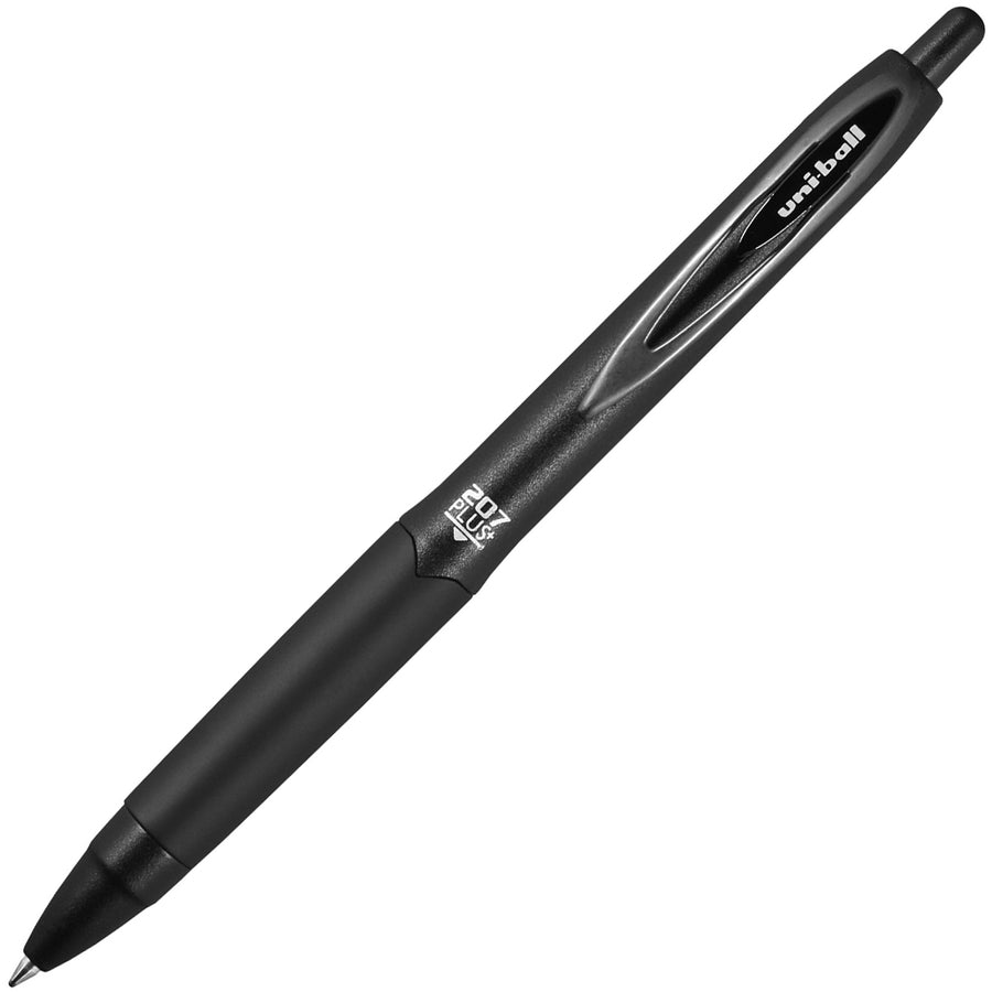 Image of uniball® Pen,Gel,207Plus,Retractable,0.7mm,36/BX,Black Ink/Barrel