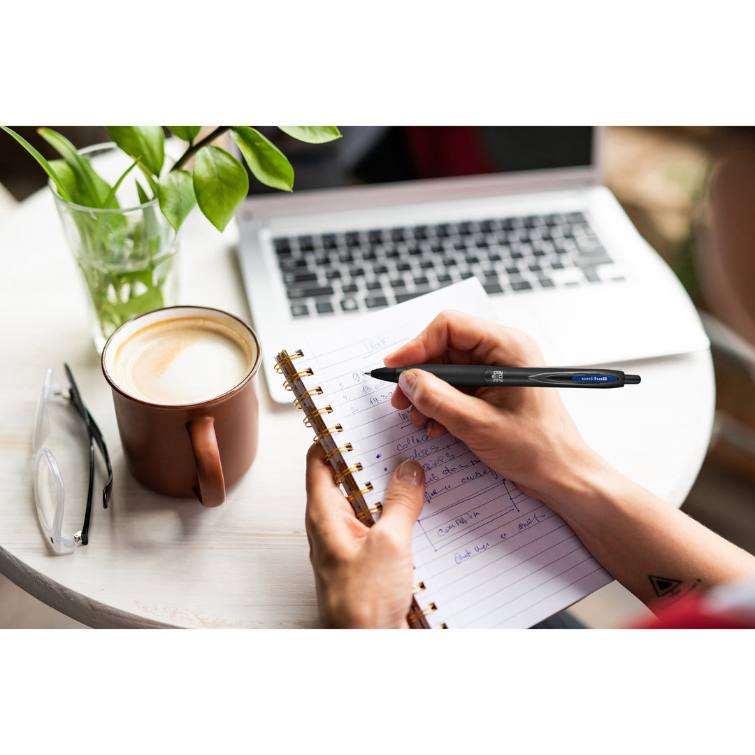 Image of uniball® Pen,Gel,207Plus,Retractable,0.7mm,36/BX,Black Ink/Barrel