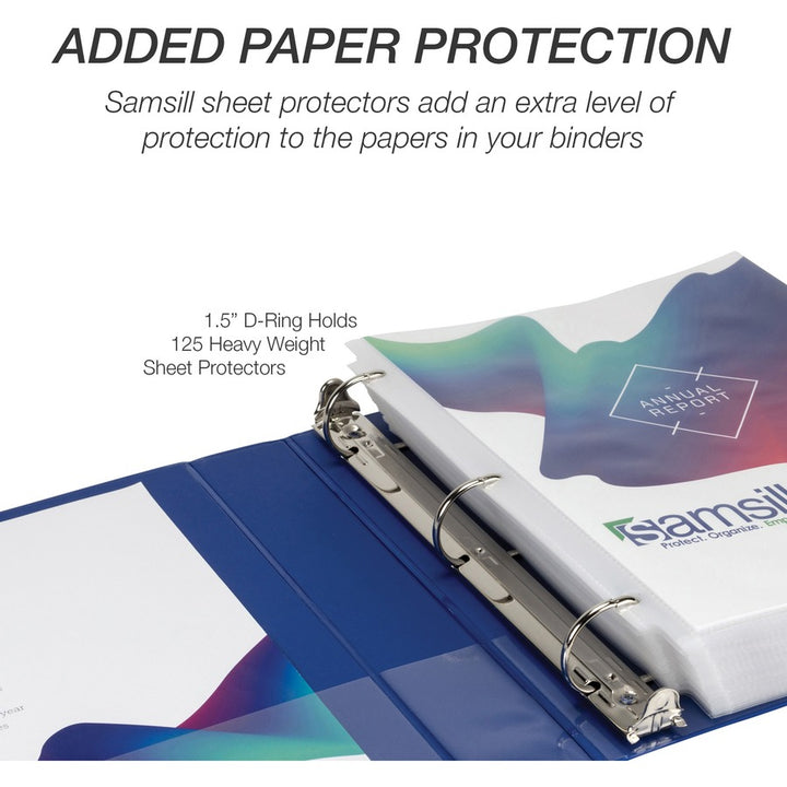 Image of Samsill® Binder,View,D-Ring,Poly,No Rivets,1-1/2" Cap,Letter,4/PK,AST