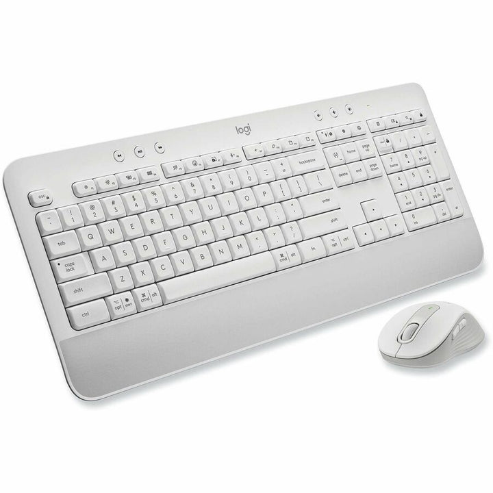 Image of Logitech® Signature MK650 Wireless Keyboard and Mouse Combo for Business, 2.4 GHz Frequency/32 ft Wireless Range, Off White