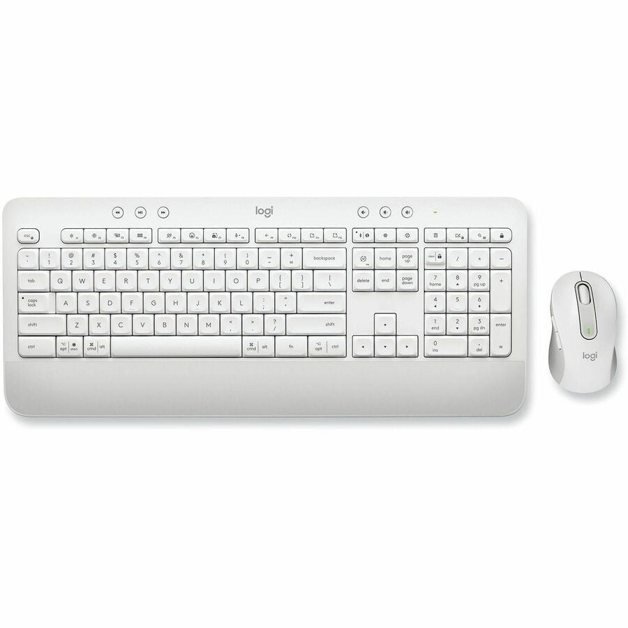 Image of Logitech® Signature MK650 Wireless Keyboard and Mouse Combo for Business, 2.4 GHz Frequency/32 ft Wireless Range, Off White