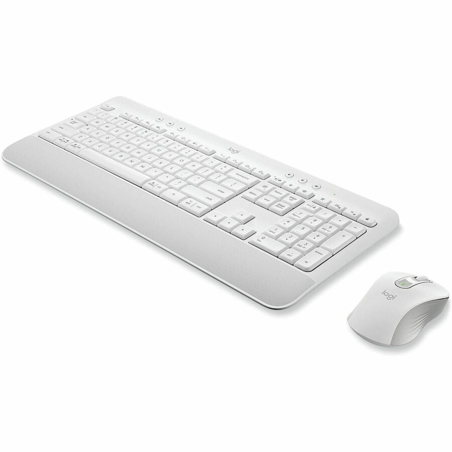 Image of Logitech® Signature MK650 Wireless Keyboard and Mouse Combo for Business, 2.4 GHz Frequency/32 ft Wireless Range, Off White